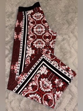 I. N. C. International Concepts brown/black floral print jersey pants MP Petite